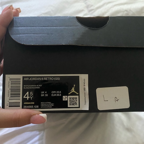 Jordan 6 Retro size 4.5 y DEADSTOCK - Picture 3 of 3